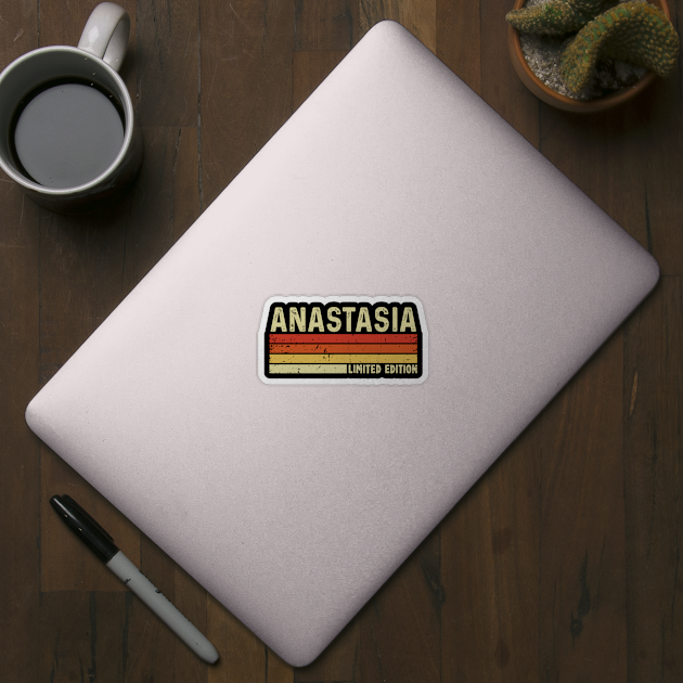 Anastasia First Name Vintage Retro Gift For Anastasia by CoolDesignsDz